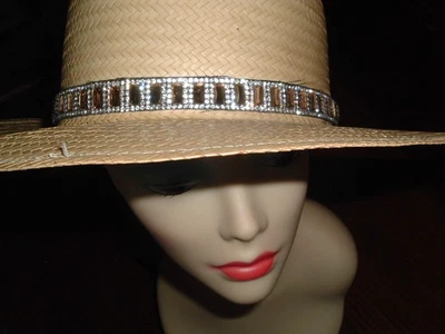 Diadema Art Deco Topacio Vidrio y Estrás Blanco Damas Elástico Sombrero Banda Nueva con Etiquetas Foto 1 de 4
