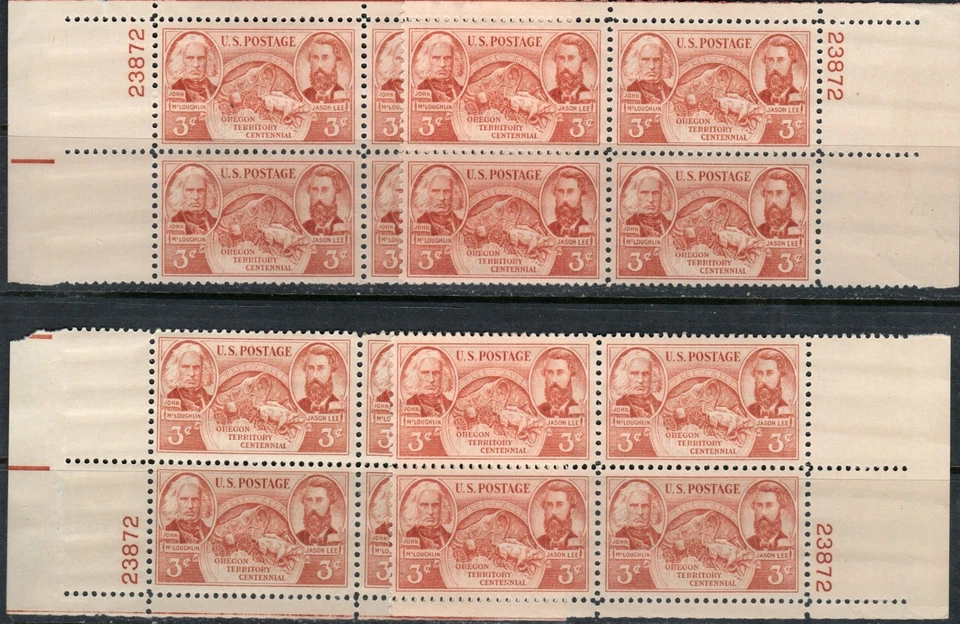 US Scott #964, Plate block set of 4, "Oregon Territory", MNH - Image 1 of 1