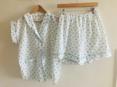 De Colección Montgomery Ward Pijama Camisón Conjunto Camisa Corto Floral Para Mujer’s L Cottagecore Foto 1 de 4