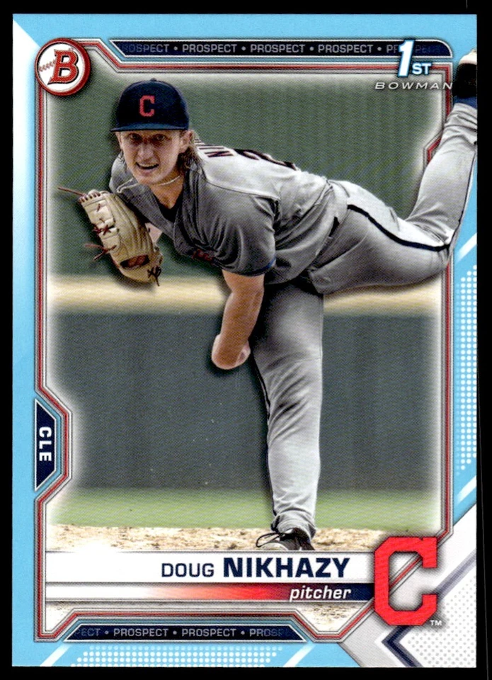 2021 Bowman Draft Doug Nikhazy /499 Cleveland Indians #BD-143 - Image 1 of 2