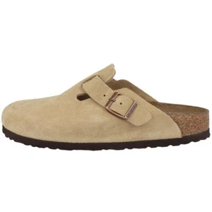 Zueco Birkenstock Boston Gamuza Corcho-Látex Suela EVA Correa Ajustable Latte Crema - Imagen 1 de 6