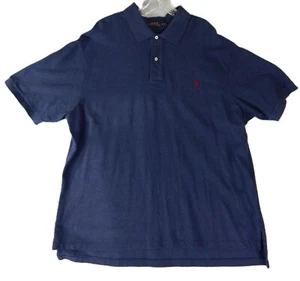 Ralph Lauren Polo Shirt Men's 3XB BLUE Classic Fit Short Sleeve Red Pony - Picture 1 of 8