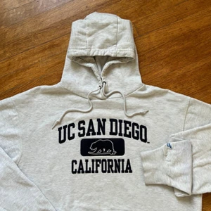 Felpa con cappuccio blu 84 University California UC San Diego uomo L bianco erica - Foto 1 di 18