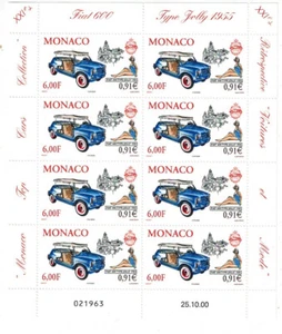 Francobollo Monaco foglio completo n. 2277 Nuovo ** MNH - Foto 1 di 1