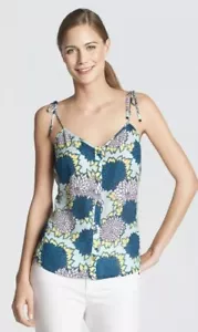 NWT Women's Draper James Thomasville Tank Magnolia Print SILK Cami Top Sz 12 - Picture 1 of 9