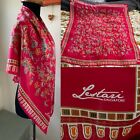 Lestari Singapore Batik Print Silk Headscarf Scarf Shawl 42" Square Multicolor