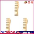 Electroplating Hairdressing Comb Hair Brush Large Wide Tooth Combs (Yellow)