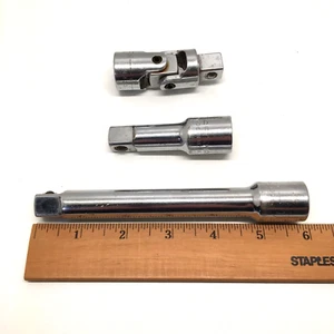 Craftsman Lot 1/2 Drive Universal Swivel 4425 V Extension 6" 44131 G 3" 44133 V - Picture 1 of 15