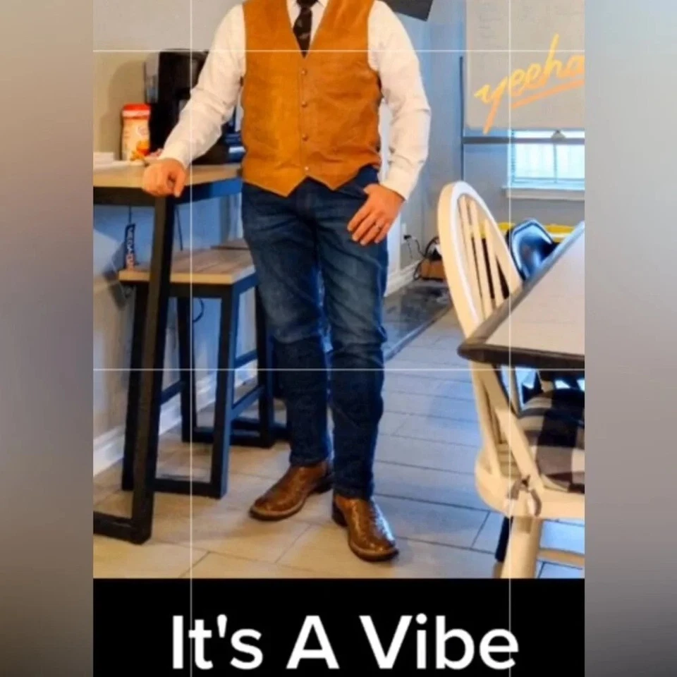 Rare Vintage 1970’s Canadian made all leather both sides brown vest so cool - Image 1 of 4