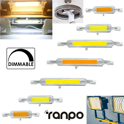 R7s LED 78mm 118mm 7W 12W 15W 25W Dimmable COB Bulbs Ceramic Glass Tube Light KC - Image 1 of 4