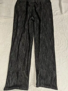 Beautees girls sz. M black streak design elastic waist legging pants. Cute - Picture 1 of 8