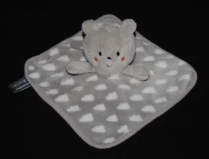 Doudou plat ours gris ORCHESTRA Prémaman nuages blancs NEUF - Picture 1 of 1