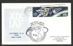 USA - CARD - ROCKET - APOLLO PROGRAM - XIX IAF NEW YORK - 1968. - Picture 1 of 2