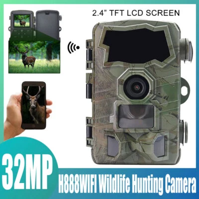 H888WIFI Wildlife Cameras Night Vision Motion Activated IP66 Waterproof Hunting - Image 1 of 4