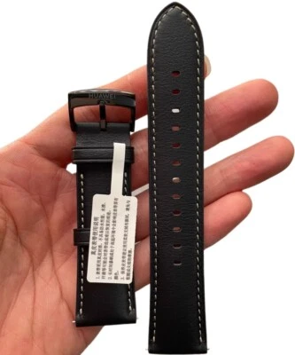 100% оригинальный официальный кожаный ремешок для часов Huawei Watch Buds — 46/48 мм - Изображение 1 из 4