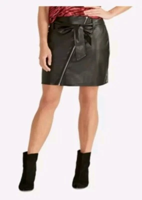 FALDA DE CUERO VEGANA MUJER RACHEL ROY OCTUBRE NEGRA TALLA 14 Nueva  Foto 1 de 4
