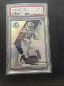 2020 Panini Mosaic Jonathan Taylor Silver Prizm PSA 10 RC Colts 