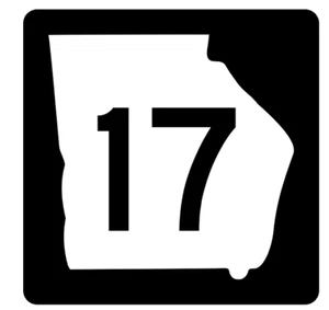 Georgia State Route 17 Sticker R3566 Highway Sign  - Picture 1 of 1