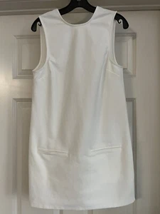 $78 TOBI Minimalist White Modern Size S Backless Stretch Pocket Mini Sleeveless - Picture 1 of 9