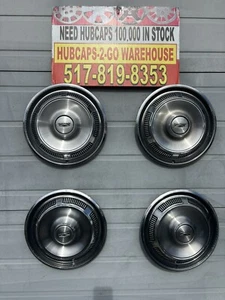1969-71 Ford Torino Ranchero Galaxie Fairlane 14” Hubcaps Set 4 Rare Beautiful - Picture 1 of 9