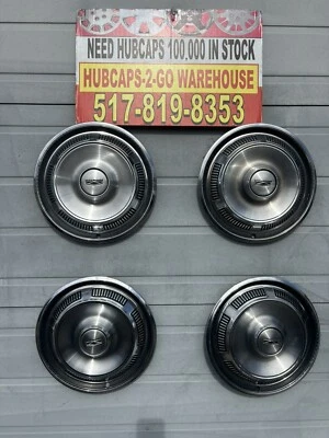 Ford Torino Ranchero Galaxie Fairlane 1969-71 juego de tapacubos de 14"" raro hermoso Foto 1 de 4