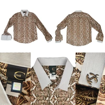 Редкий Just Cavalli от Roberto Cavalli Подпись Эксклюзивный Животный Принт РАЗМЕР XXXL  - Изображение 1 из 4