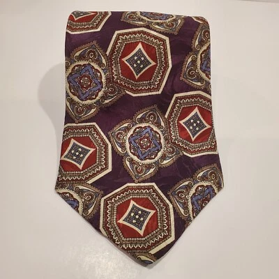 Corbata Dillard's Stonehenge Vintage 100% SEDA Multicolor Foto 1 de 4