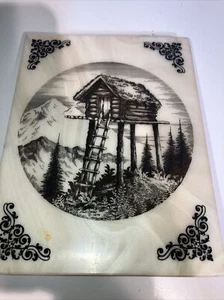 Vintage Etched and Painted Marble Bill Devine Book End 1979 - Picture 1 of 7