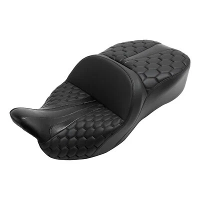 Asiento de conductor y pasajero negro apto para Harley Touring Tri Electra Glide 2009-2023 Foto 1 de 4