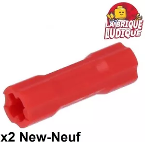 Lego technic 2x Axe Axle Connecteur Connector 3L gear rouge/red 26287 NEUF - Imagen 1 de 1