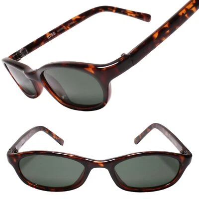 Gafas de sol Hipster Vibe True Vintage elegantes delgadas marco rectangular tortuga Foto 1 de 3