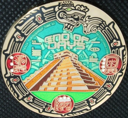 MAYAN END OF DAYS GEOCOIN - RE - GOLD - NEW - U/T - Image 1 of 1