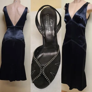 Vera Wang V-neck black dress, size 6 - Picture 1 of 11