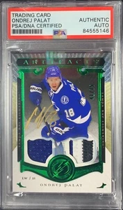 Ondrej Palat auto card Upper Deck Artifacts Game Used Worn Lightning PSA Encap - Picture 1 of 3