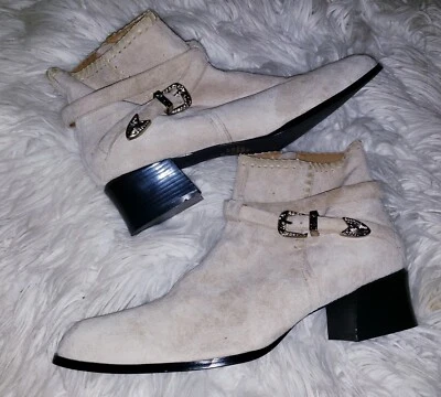 Newport News Botines Tostado Mujer Talla 10 B Cuero LEER Foto 1 de 4