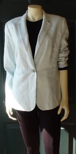 NWOT ANN TAYLOR Linen BLEND SEAFOAM BLUE WOMENS BLAZER SUIT JACKET SIZE 8 - Bild 1 von 5