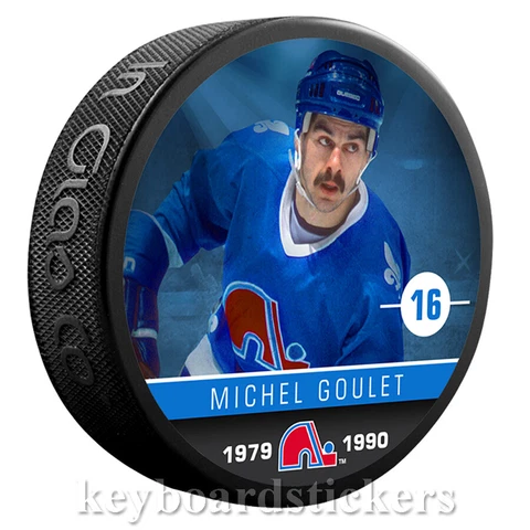 Michel Goulet Quebec Nordiques NHL Alumni Souvenir Collector Hockey Puck Cover