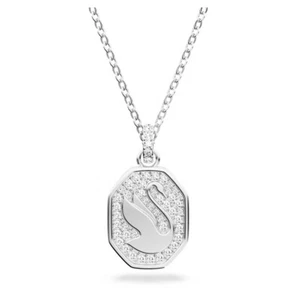 Swarovski Signum Pendant, Swan, White, Rhodium Plated -5621098 New - Picture 1 of 3