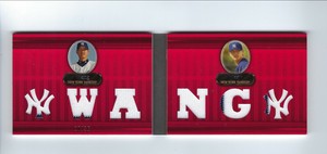 2007 Triple Threads CHIEN-MING WANG Double Combo Relics #20/36 NYY Pinstripes