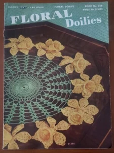 Clark’s, J&P Coats, Book No. 258,Floral Doilies,1949,Crochet.Free Shipping! - Picture 1 of 5