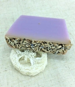 Vegan,Cruelty Free Soap Bar 95g with Large Loofah Drier - Lavender and Patchouli - Picture 1 of 8