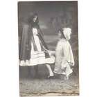 Edwardian Boy & Girl in Theatrical Costume RP Postcard by Sharp of Hamilton