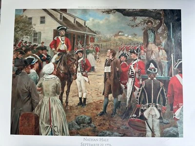 "Nathan Hale, September 22, 1776" Don Troiani - Revolutionary War Low #37 Rare - Image 1 of 4