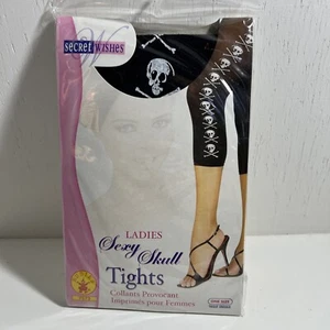 Secret Wishes Sexy Skull Tights One Size Tall Skeleton Skulls Halloween - Picture 1 of 13