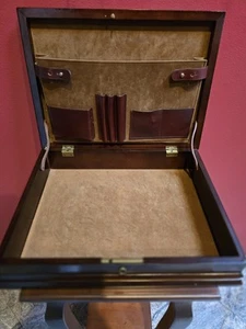 The Bombay Company Cassetta delle lettere in legno di mogano organizer da scrivania vintage - Foto 1 di 5