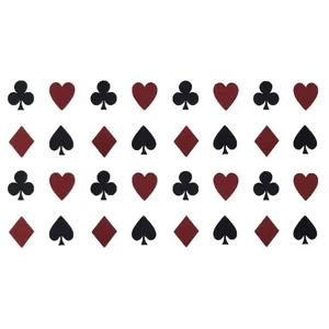 Playing Card Suits Overglaze Ceramic Decals - Picture 1 of 3