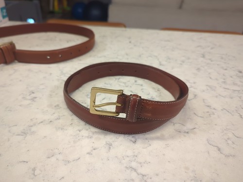 USA COACH marrone 34 85 pelle di vacchetta 5911 abito cintura CRATED A MANO marrone chiaro britannico