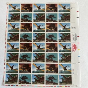 1989 25 cent Dinosaurs Full Sheet of 40 Scott #2422-2425, Mint NH - Picture 1 of 4