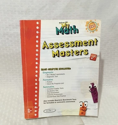 MCGRAW HILL / MY MATH / ASSESSMENT MASTERS / GRADE 1 / TEACHER RESOURCE - Image 1 of 3