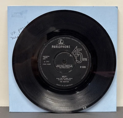 The Beatles, Help Vinyl Single, First Pressing, 1965.  Matrix = 7XCE 18280. RARE - Image 1 of 2